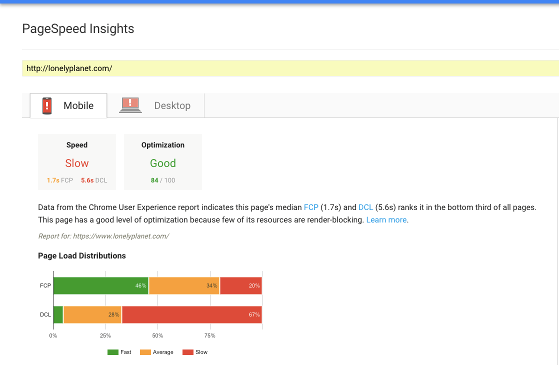 Site speed as ranking factor
