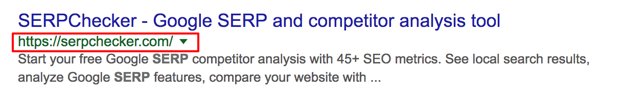 Organic search results of SERPChecker after revert