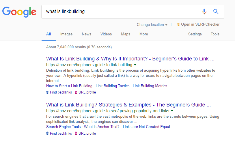 enhanced SERP snippet