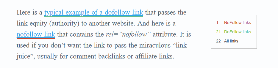 dofollow nofollow highlight