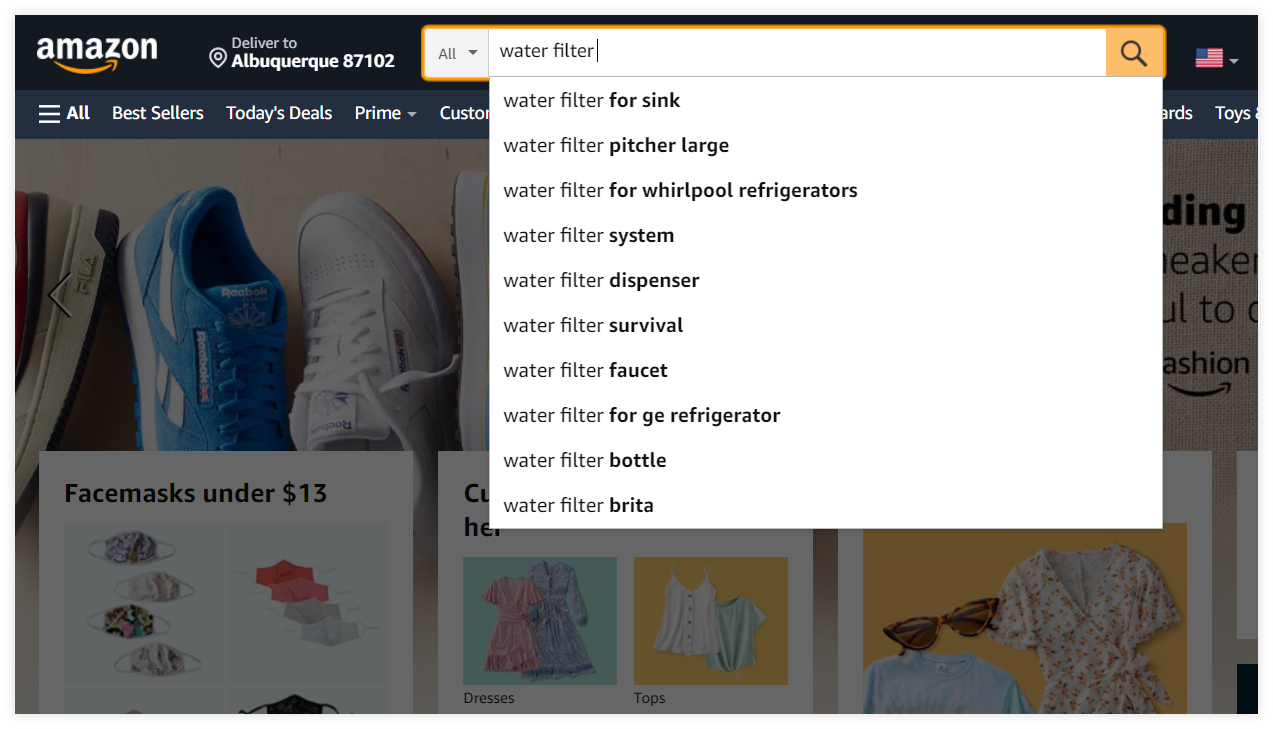 amazon autocomplete